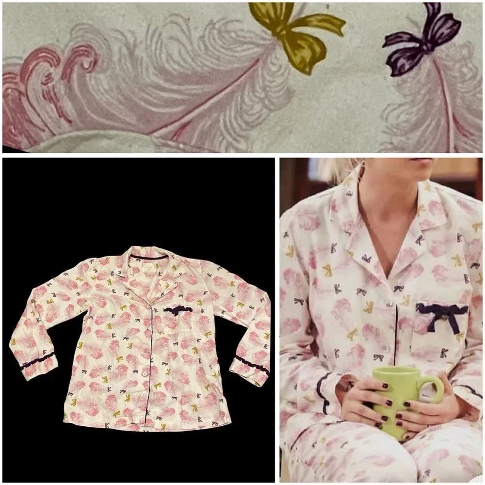 Victoria’s Secret Long Sleeve Button Down Pajama Top seen on Big Bang Theory M